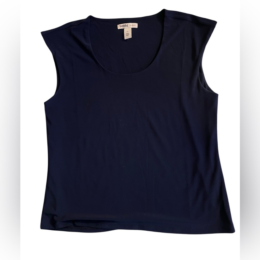White House Black Market Outlet navy blue sleeveless top size XL